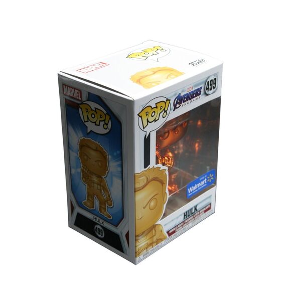 Funko POP Marvel Avengers Endgame Orange Chrome Hulk #499 Walmart Exclusive - Picture 5 of 11